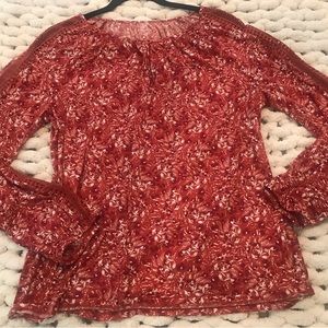 St. John’s Bay LS blouse, size M